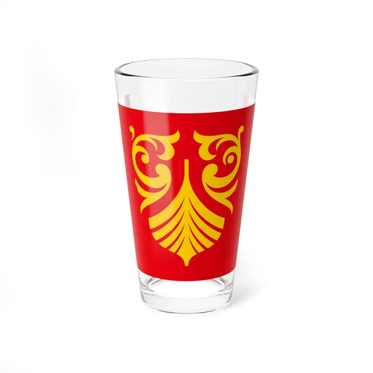Flag of Vestfold og Telemark Norway - Pint Glass 16oz 16oz - Go Mug Yourself