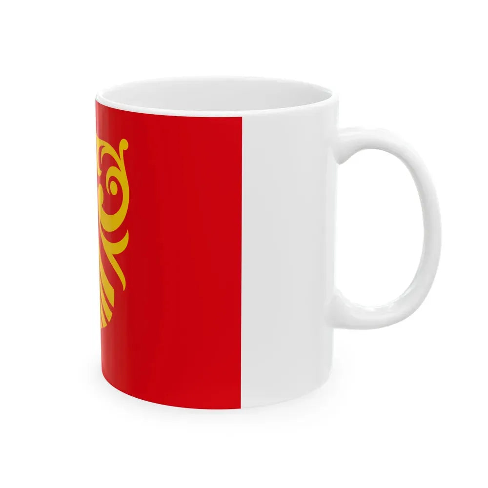 Flag of Vestfold og Telemark Norway - White Coffee Mug - Go Mug Yourself