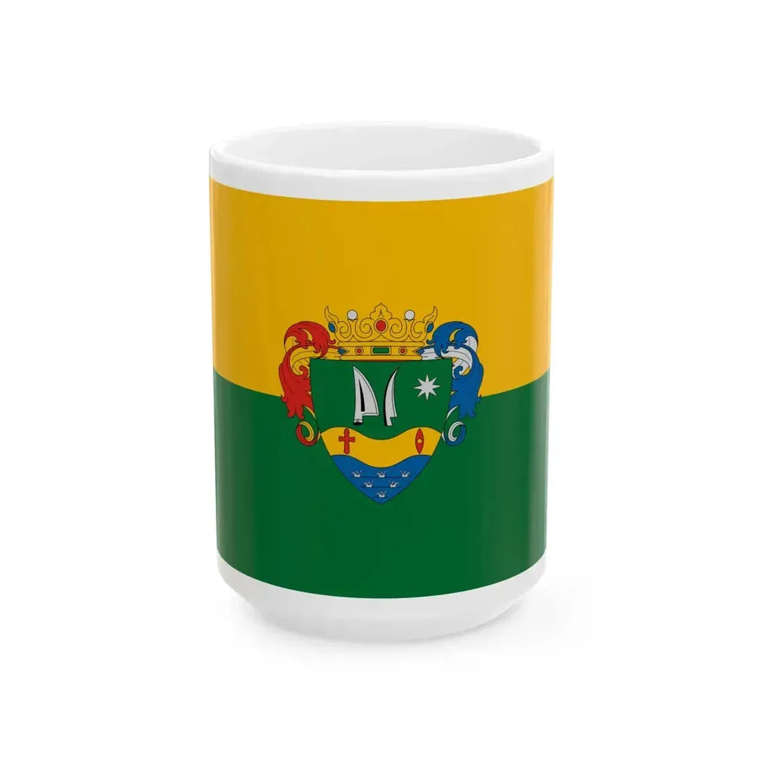 Flag of Veszto (Hungary) White Coffee Mug 15oz - Go Mug Yourself