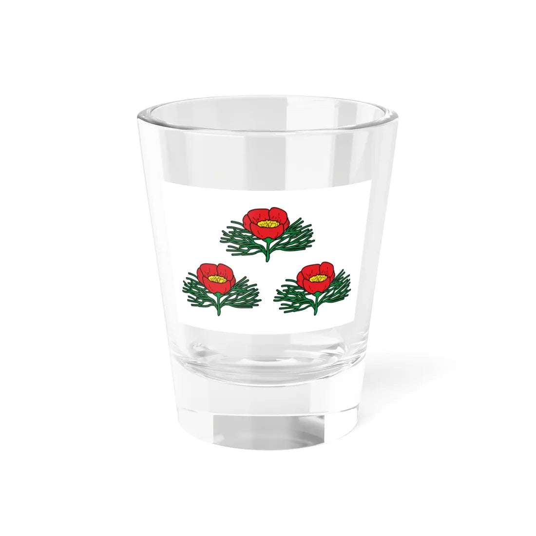 Flag of Veydelevsky rayon (Russia) Shot Glass 1.5oz 1.5oz - Go Mug Yourself