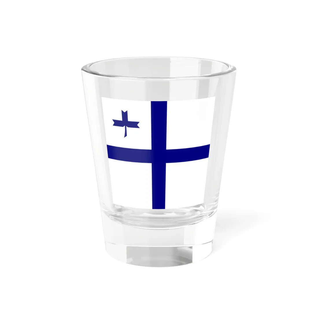 Flag of Vice-admiral in Independent State of Croatia (Croatia) Shot Glass 1.5oz 1.5oz - Go Mug Yourself