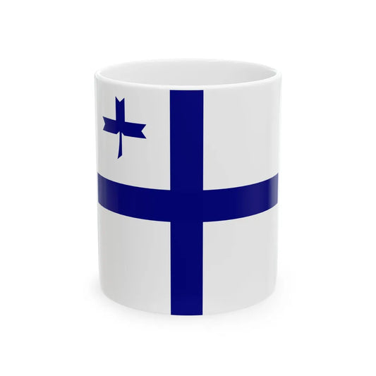 Flag of Vice-admiral in Independent State of Croatia (Croatia) White Coffee Mug 11oz - Go Mug Yourself