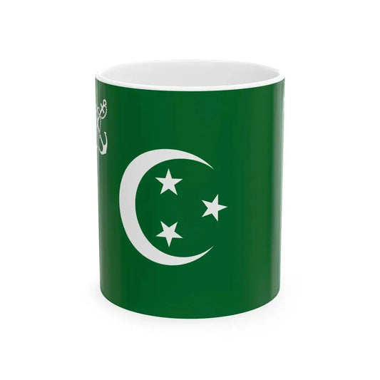 Flag of vice admiral of the Navy of Egypt 1922-1952 (Egypt) White Coffee Mug 11oz - Go Mug Yourself