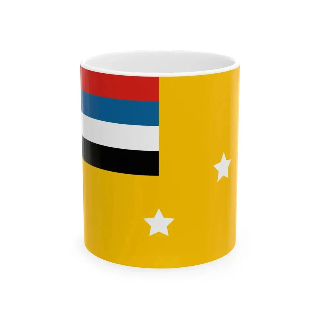 Flag of vice admiral of the Navy of Manchukuo 1932-1935 (China) White Coffee Mug 11oz - Go Mug Yourself