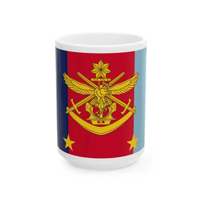 Flag of Vice Chief of Defence Force 4 star AUS (Australia) White Coffee Mug 15oz - Go Mug Yourself
