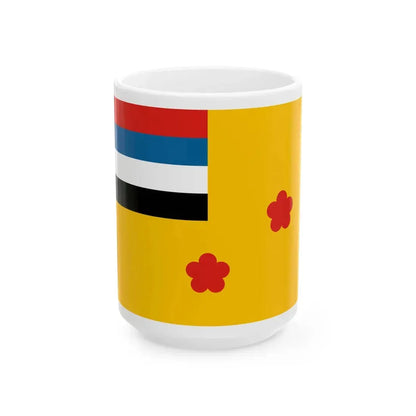 Flag of viceadmiral of the Navy of Manchukuo (China) White Coffee Mug 15oz - Go Mug Yourself