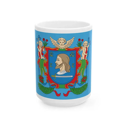 Flag of Viciebsk Belarus (Belarus) White Coffee Mug 15oz - Go Mug Yourself