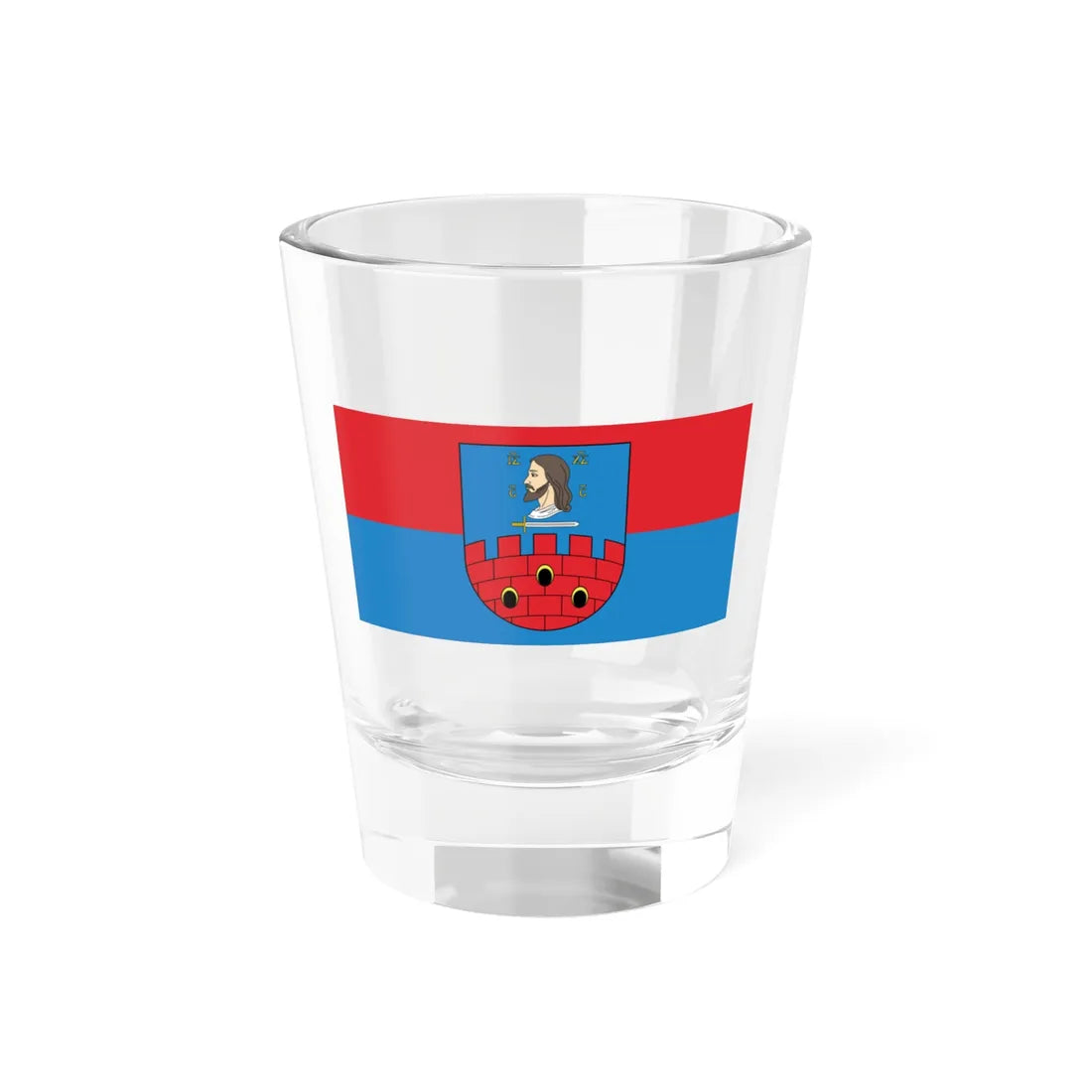 Flag of Viciebsk Rajon (Belarus) Shot Glass 1.5oz 1.5oz - Go Mug Yourself