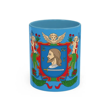 Flag of Viciebsk  Vitebsk Russia - Accent Coffee Mug 11oz Light Blue - Go Mug Yourself
