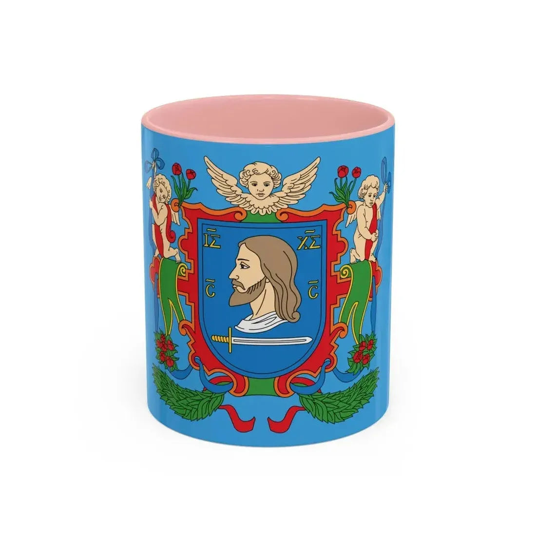 Flag of Viciebsk  Vitebsk Russia - Accent Coffee Mug 11oz Pink - Go Mug Yourself