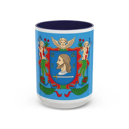 Flag of Viciebsk  Vitebsk Russia - Accent Coffee Mug 15oz Navy - Go Mug Yourself