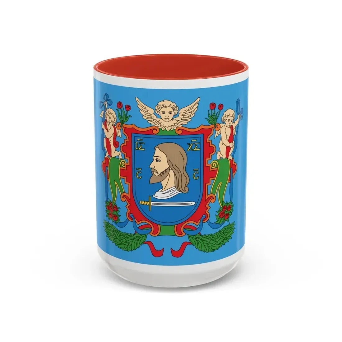 Flag of Viciebsk  Vitebsk Russia - Accent Coffee Mug 15oz Red - Go Mug Yourself