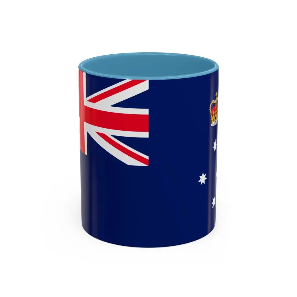 Flag of Victoria Australia - Accent Coffee Mug 11oz Light Blue - Go Mug Yourself