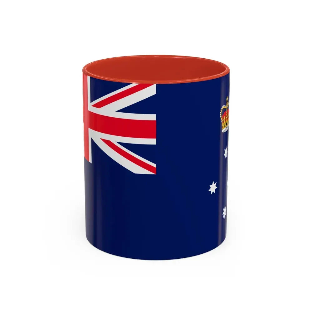 Flag of Victoria Australia - Accent Coffee Mug 11oz Red - Go Mug Yourself
