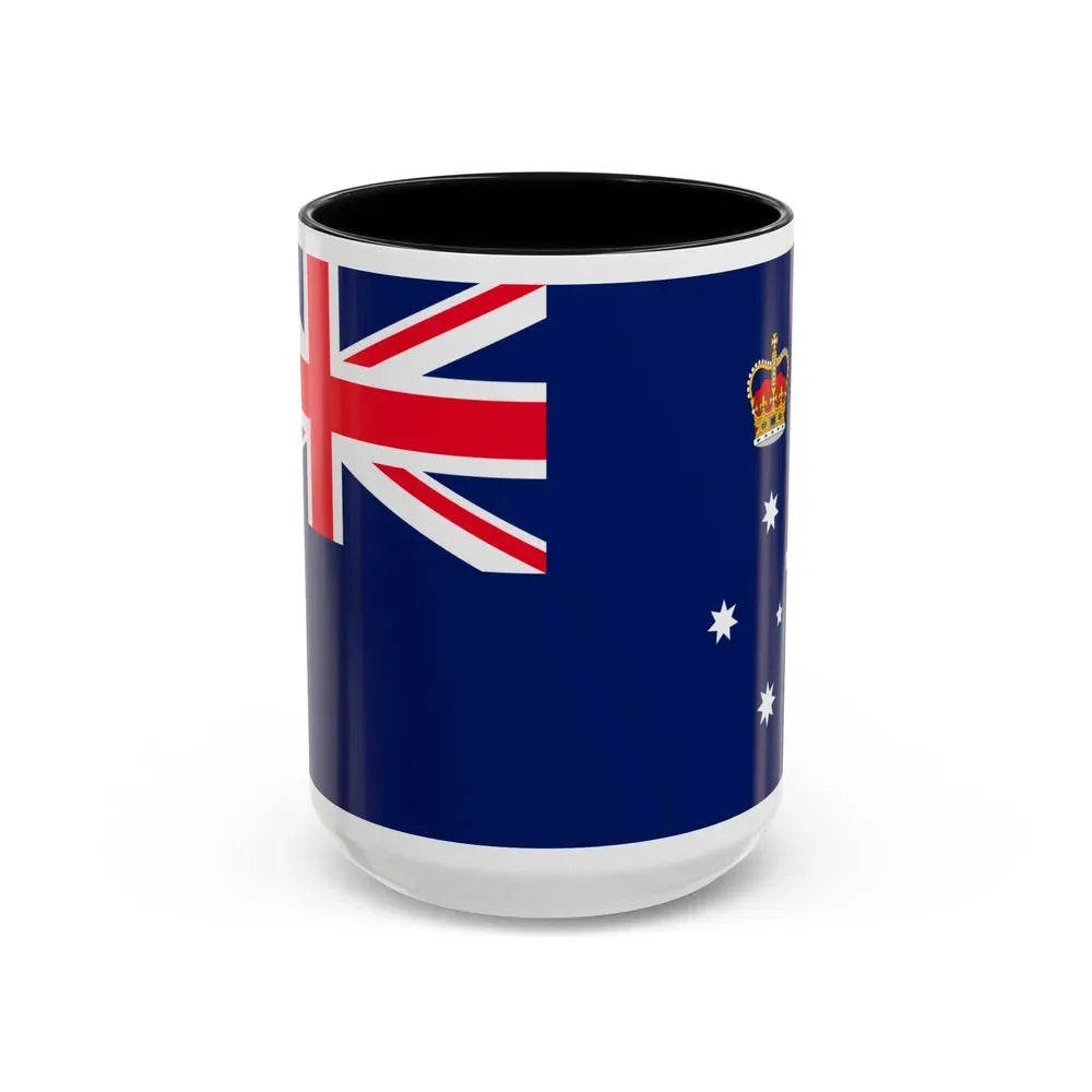Flag of Victoria Australia - Accent Coffee Mug 15oz Black - Go Mug Yourself