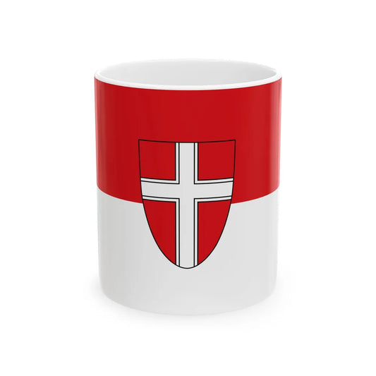 Flag of Vienna state (Austria) White Coffee Mug 11oz - Go Mug Yourself