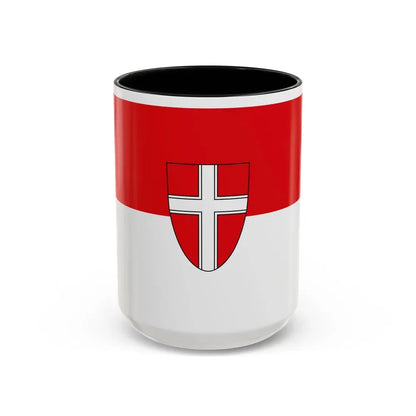 Flag of Vienna Wien Austria - Accent Coffee Mug 15oz Black - Go Mug Yourself
