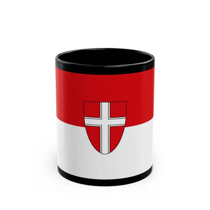 Flag of Vienna Wien Austria - Black Coffee Mug-11oz-Go Mug Yourself