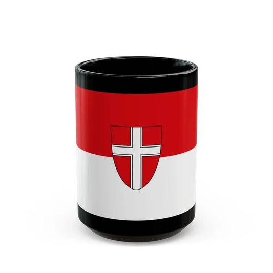 Flag of Vienna Wien Austria - Black Coffee Mug 15oz - Go Mug Yourself