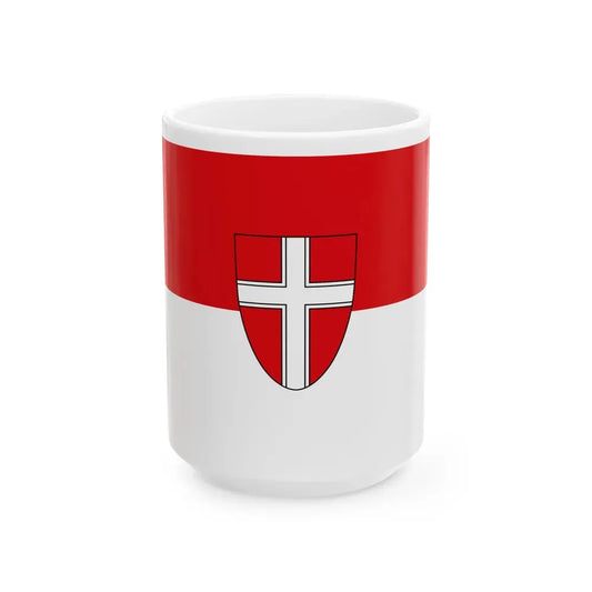 Flag of Vienna Wien Austria - White Coffee Mug 15oz - Go Mug Yourself