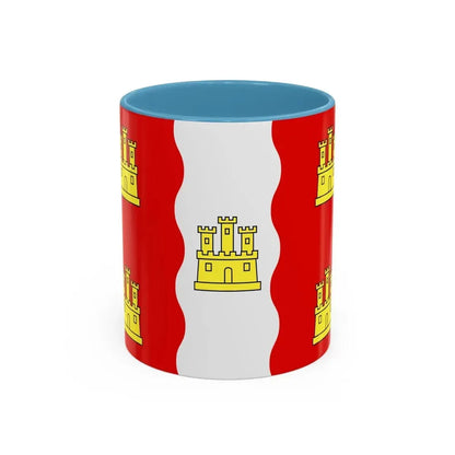 Flag of Vienne France 2 - Accent Coffee Mug 11oz Light Blue - Go Mug Yourself