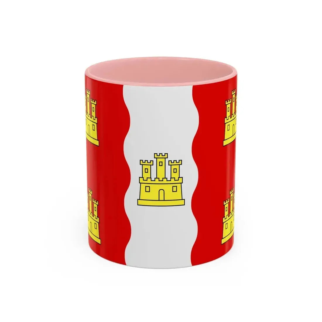 Flag of Vienne France 2 - Accent Coffee Mug 11oz Pink - Go Mug Yourself