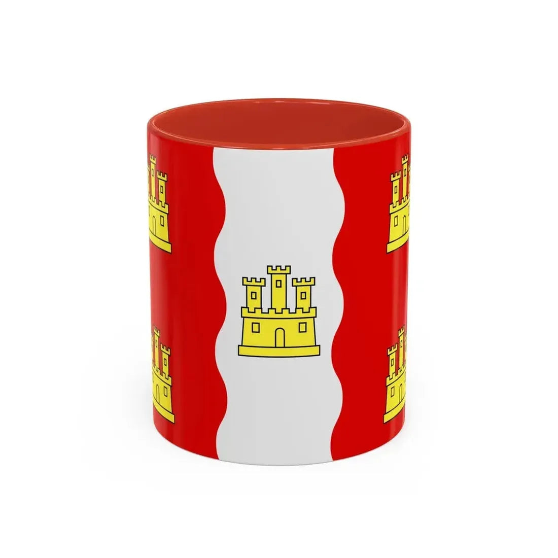 Flag of Vienne France 2 - Accent Coffee Mug 11oz Red - Go Mug Yourself