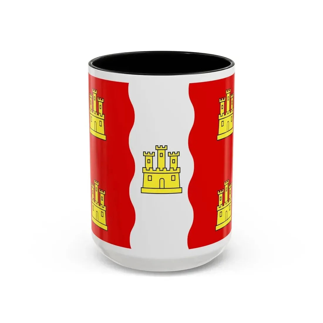 Flag of Vienne France 2 - Accent Coffee Mug 15oz Black - Go Mug Yourself