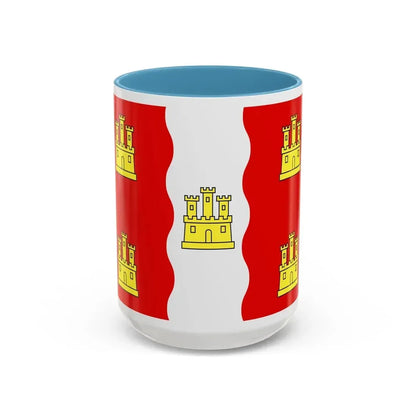Flag of Vienne France 2 - Accent Coffee Mug 15oz Light Blue - Go Mug Yourself