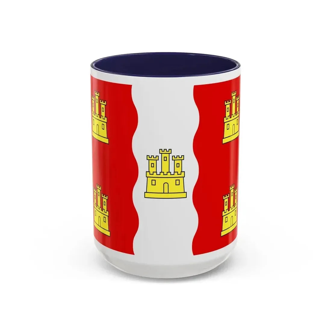 Flag of Vienne France 2 - Accent Coffee Mug 15oz Navy - Go Mug Yourself