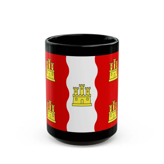 Flag of Vienne France 2 - Black Coffee Mug-15oz-Go Mug Yourself