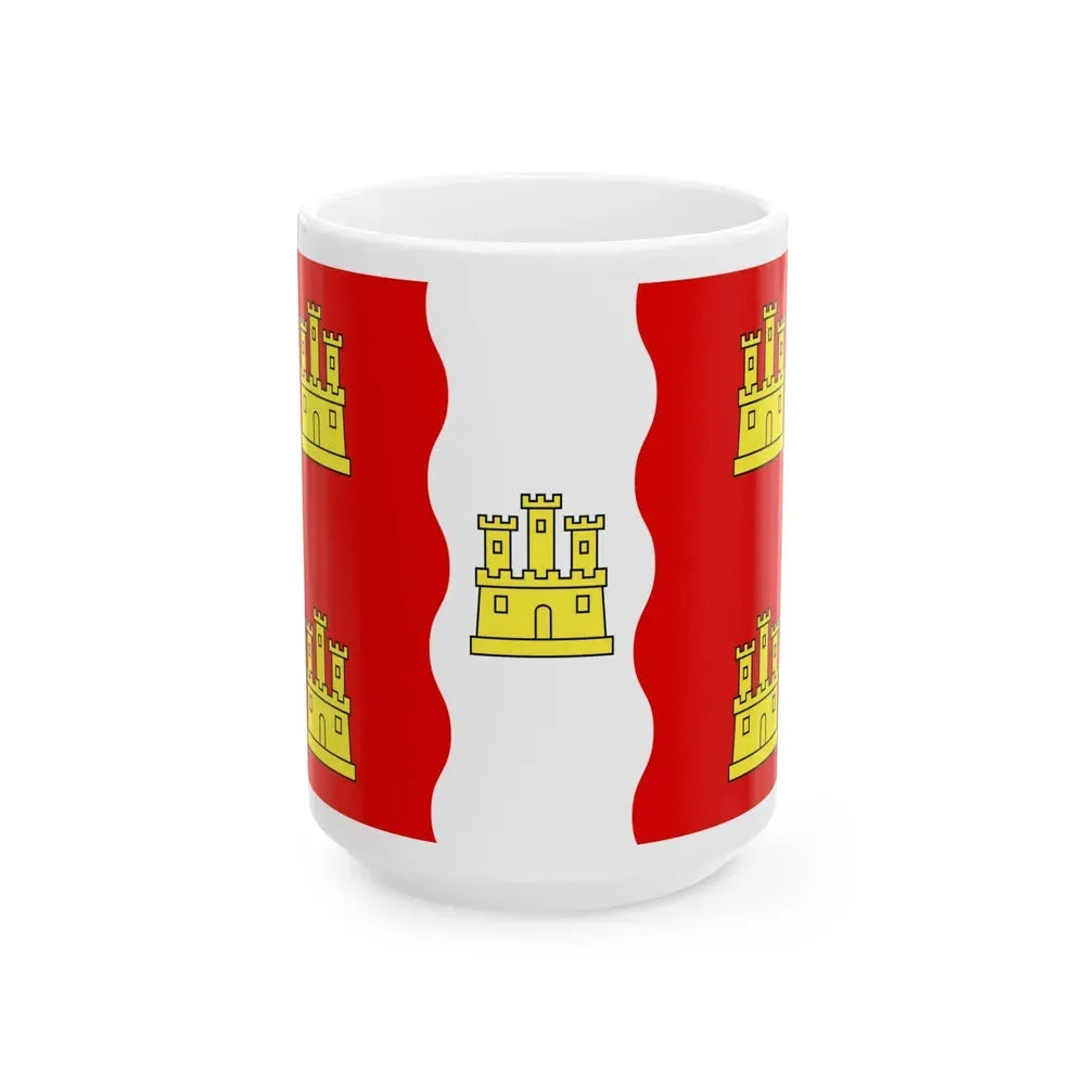 Flag of Vienne France 2 - White Coffee Mug 15oz - Go Mug Yourself