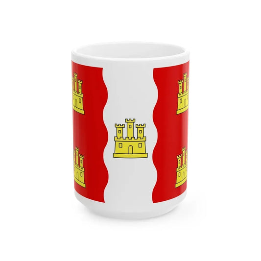 Flag of Vienne France 2 - White Coffee Mug 15oz - Go Mug Yourself