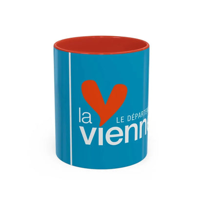 Flag of Vienne France - Accent Coffee Mug 11oz Red - Go Mug Yourself