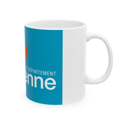 Flag of Vienne France - White Coffee Mug-Go Mug Yourself