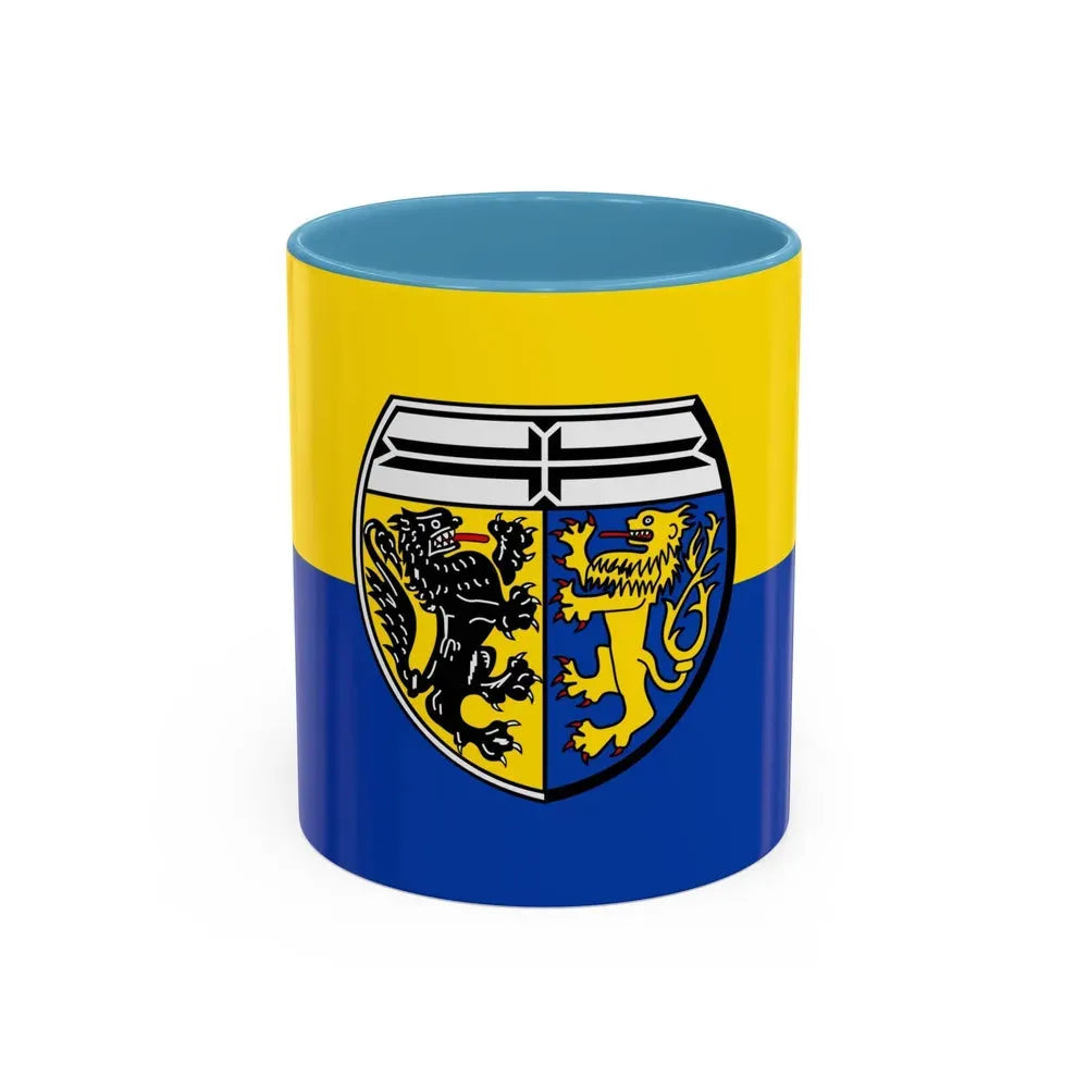 Flag of Viersen Germany - Accent Coffee Mug 11oz Light Blue - Go Mug Yourself