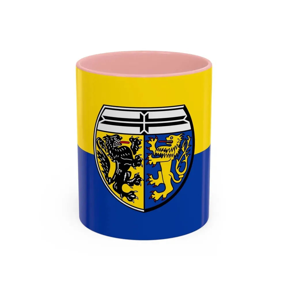 Flag of Viersen Germany - Accent Coffee Mug 11oz Pink - Go Mug Yourself