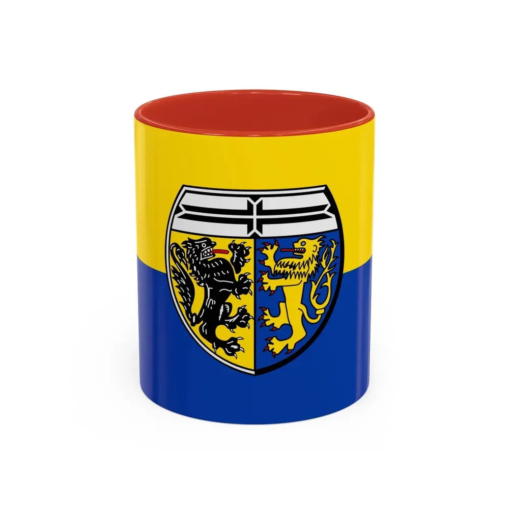 Flag of Viersen Germany - Accent Coffee Mug 11oz Red - Go Mug Yourself