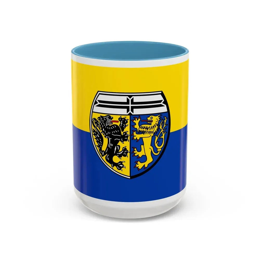 Flag of Viersen Germany - Accent Coffee Mug 15oz Light Blue - Go Mug Yourself