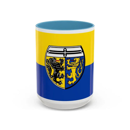 Flag of Viersen Germany - Accent Coffee Mug 15oz Light Blue - Go Mug Yourself