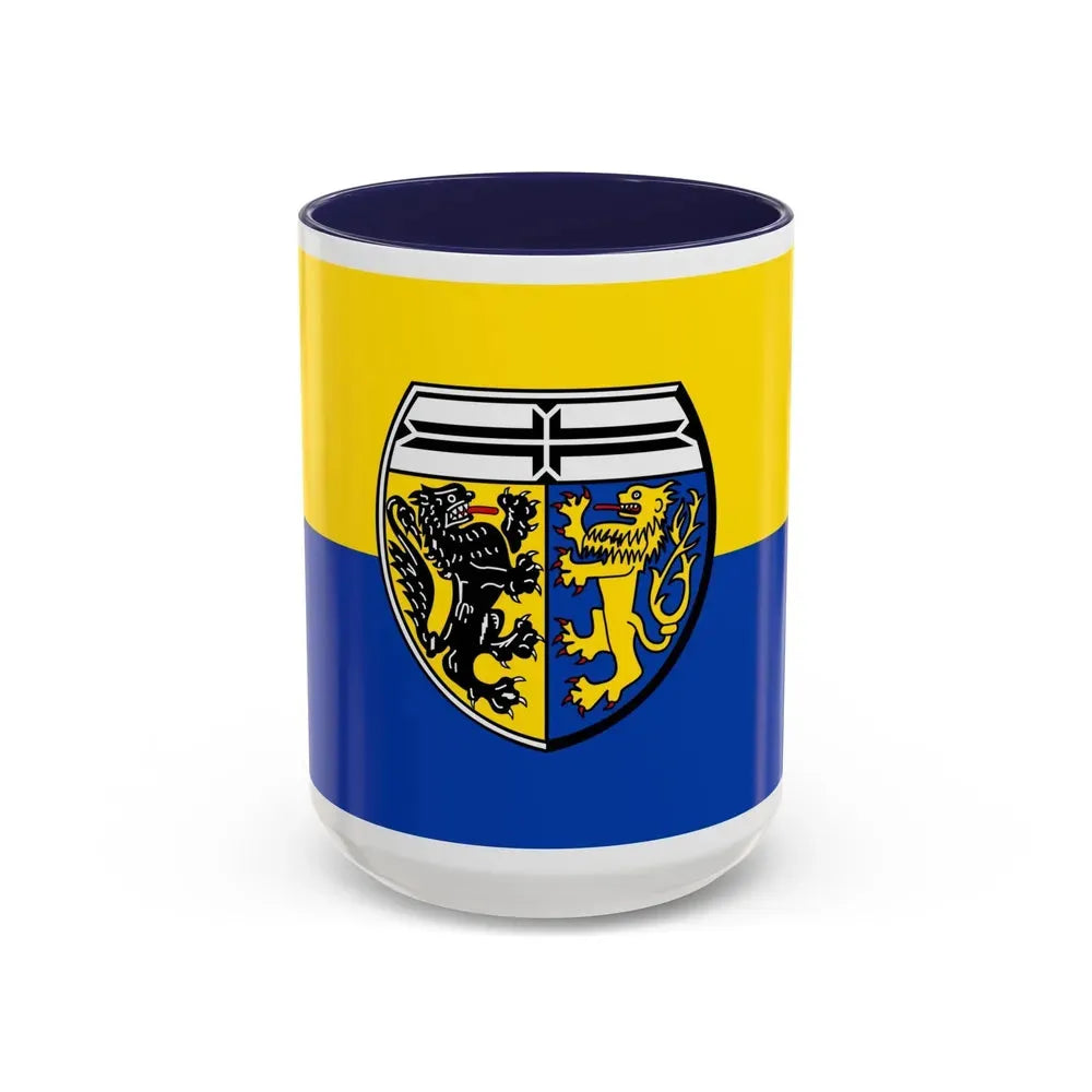 Flag of Viersen Germany - Accent Coffee Mug 15oz Navy - Go Mug Yourself