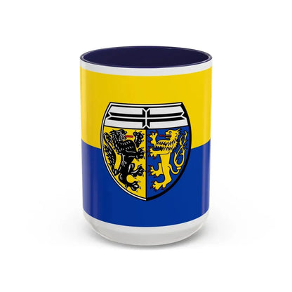 Flag of Viersen Germany - Accent Coffee Mug 15oz Navy - Go Mug Yourself