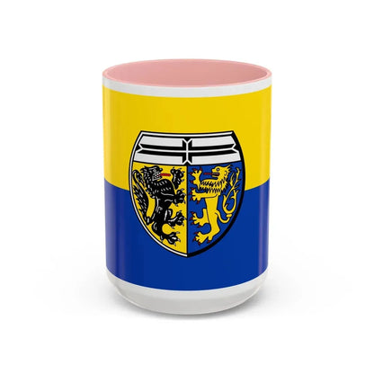 Flag of Viersen Germany - Accent Coffee Mug 15oz Pink - Go Mug Yourself