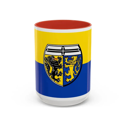 Flag of Viersen Germany - Accent Coffee Mug 15oz Red - Go Mug Yourself