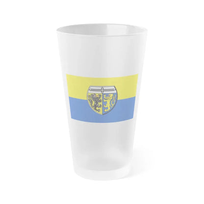 Flag of Viersen Germany - Frosted Pint Glass 16oz 16oz Frosted - Go Mug Yourself