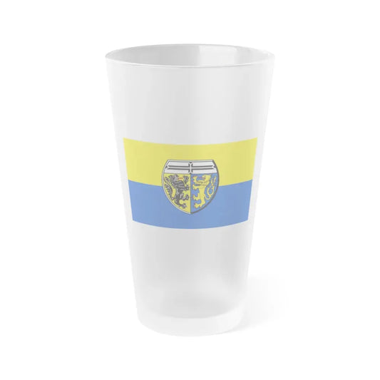 Flag of Viersen Germany - Frosted Pint Glass 16oz 16oz Frosted - Go Mug Yourself