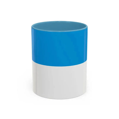 Flag of Viljandi Estonia - Accent Coffee Mug 11oz Light Blue - Go Mug Yourself