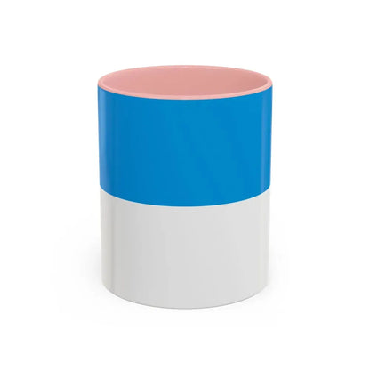 Flag of Viljandi Estonia - Accent Coffee Mug 11oz Pink - Go Mug Yourself