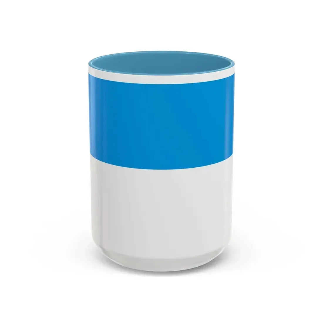 Flag of Viljandi Estonia - Accent Coffee Mug 15oz Light Blue - Go Mug Yourself