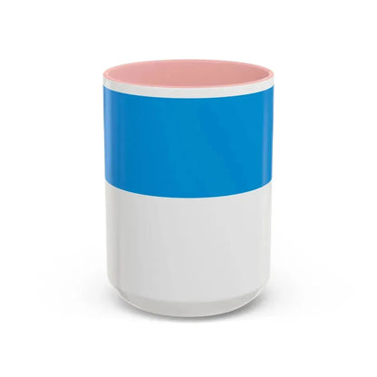 Flag of Viljandi Estonia - Accent Coffee Mug 15oz Pink - Go Mug Yourself